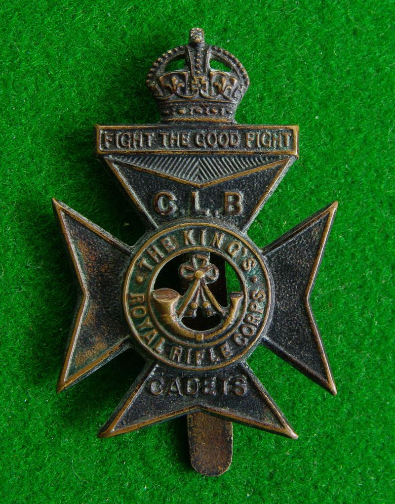 King's Royal Rifle Corps - Cadets.