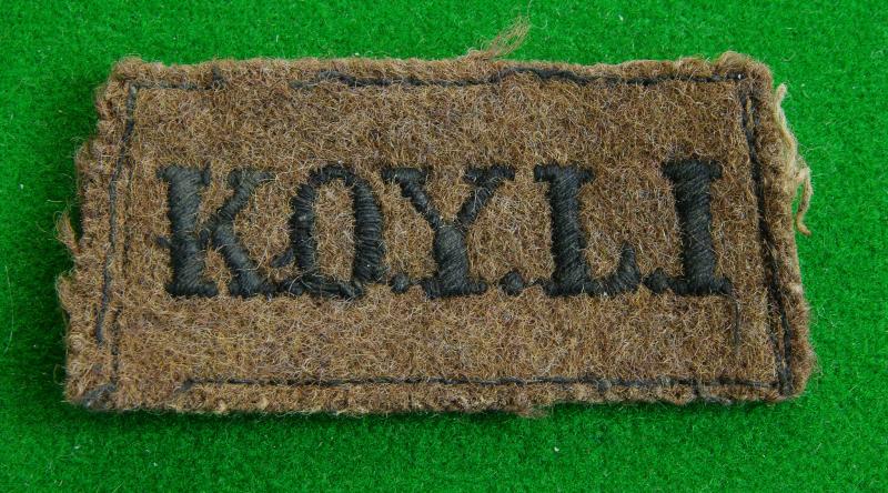 King's Own Yorkshire Light Infantry.